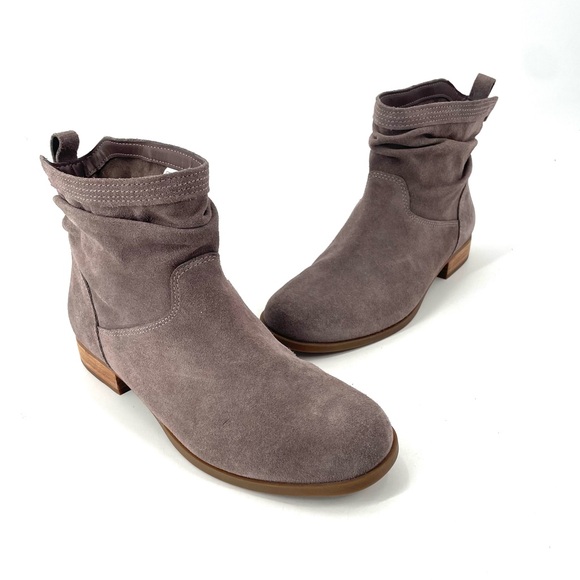 Koolaburra by Ugg NEW Lorelei Slouch Suede Ankle Boots Taupe Brown Booties - Picture 1 of 7